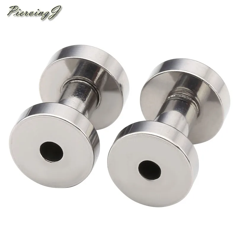 PiercingJ Нержавеющая сталь винт Туннели для ушей носилки Expander Kit 8ga(3 мм), 4ga(5 мм) вид датчики, серебристый/золотистый/черный