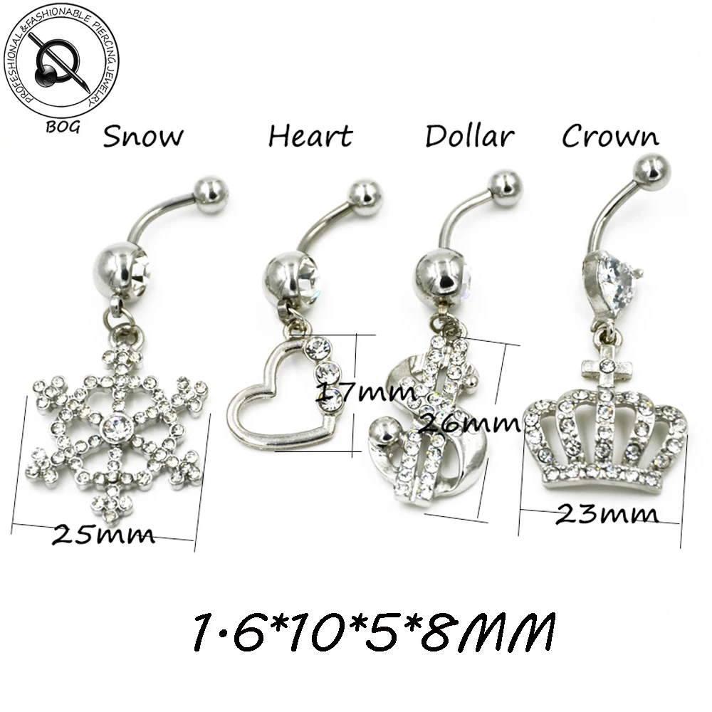 1 шт очаровательный пупка Кольца Хирургическая Сталь пупок Холодное сердце