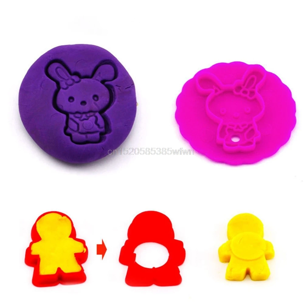 18 шт. смешанные пластиковые формы для резки теста ин глины детские инструменты