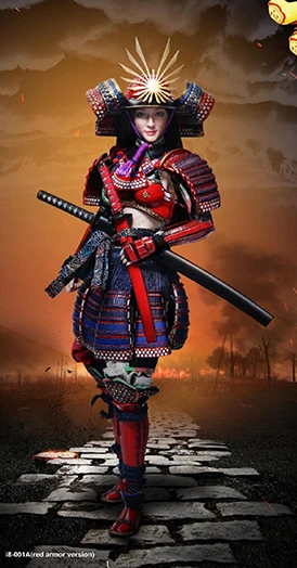 Red armor version Подарки для фанатов 1/6, японская Женская Броня воина самурая "Рин", красная Броня версия/черная Броня версия модели 1", фигурка - Цвет: Red armor version