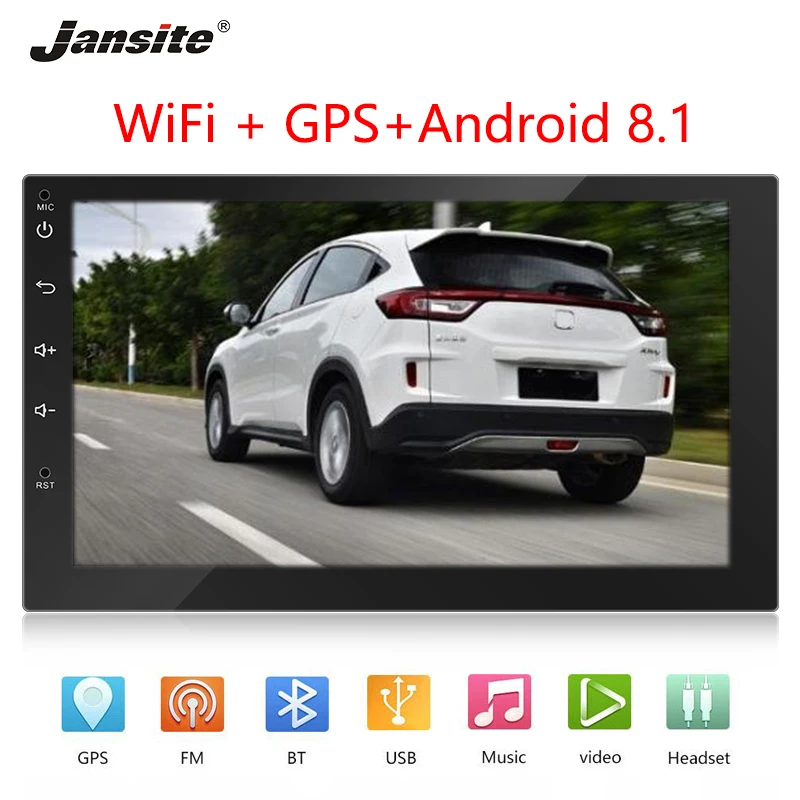 Jansite 7 &quotАвтомагнитола Android плеер сенсорный экран Навигация FM резервная камера