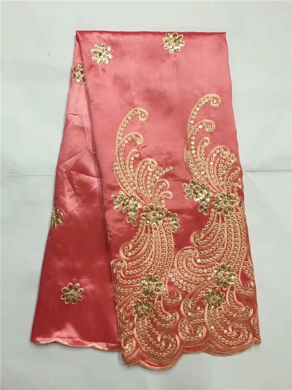 Розовый Африканский Джордж кружевной ткани индийское великолепное полотнище
