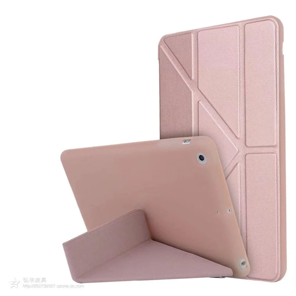 Умный чехол для iPad Mini 3 2 1 из ПУ кожи с мягкой силиконовой задней накладкой