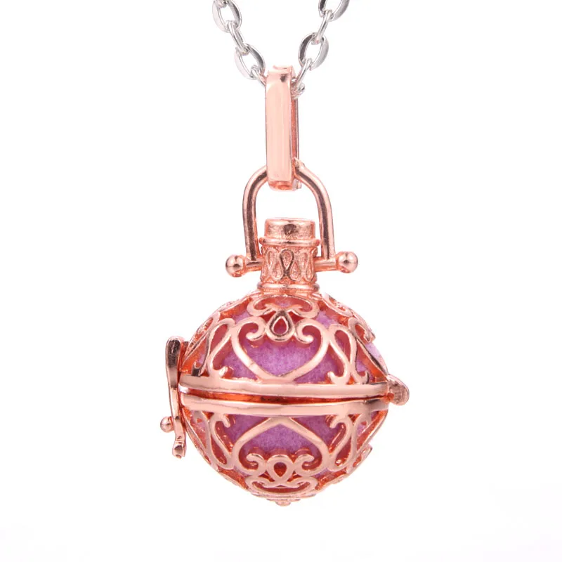 N2278-Rosegold 1 шт. 70 см цветок ароматерапия парфюмерные эфирные масла диффузор ожерелье медальон ожерелье кулон Ловец снов черепаховое ожерелье - Окраска металла: N2278-Rosegold