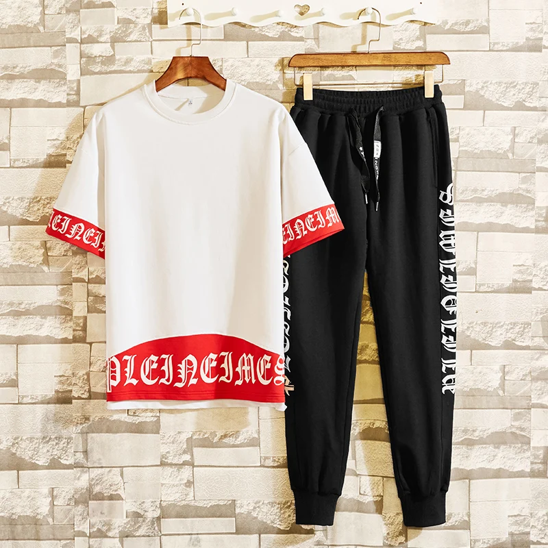 Мужской спортивный костюм Bumpybeast с футболкой буквенным принтом M 4XL лето