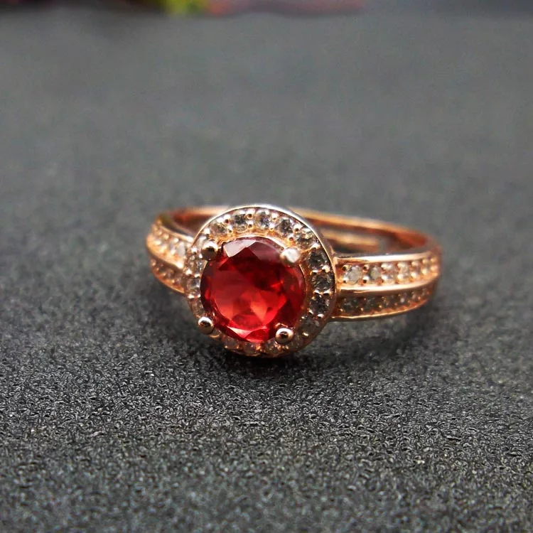 925 Sterling Silver Rings for Women Fine Garnet 2017 New open rings | Украшения и аксессуары