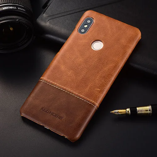 khaki Чехол для Xiaomi Redmi 6 Pro KEZiHOME, роскошный хит цвета, натуральная кожа, твердая задняя крышка, Капа для Redmi 6 Pro 5,84 '', чехол для телефона s - Цвет: khaki