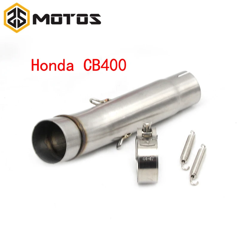 

ZS MOTOS Motorcycle Exhaust Middle Pipe Link Pipe Slip-On For HONDA CB400