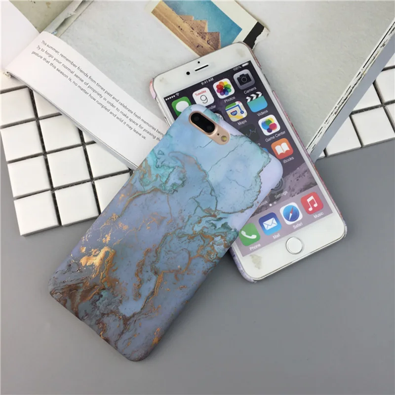 3D художественный чехол для телефона с мраморным узором для iPhone X XS XR XS Max 6 6S 7 Plus, ультра тонкий жесткий чехол для iPhone 8 Plus