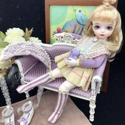 Doub K 1:6 кукольный домик мебель игрушка для кукол деревянный миниатюрный диван стул дети девочки подарки мебель ролевые игры игрушки для детей