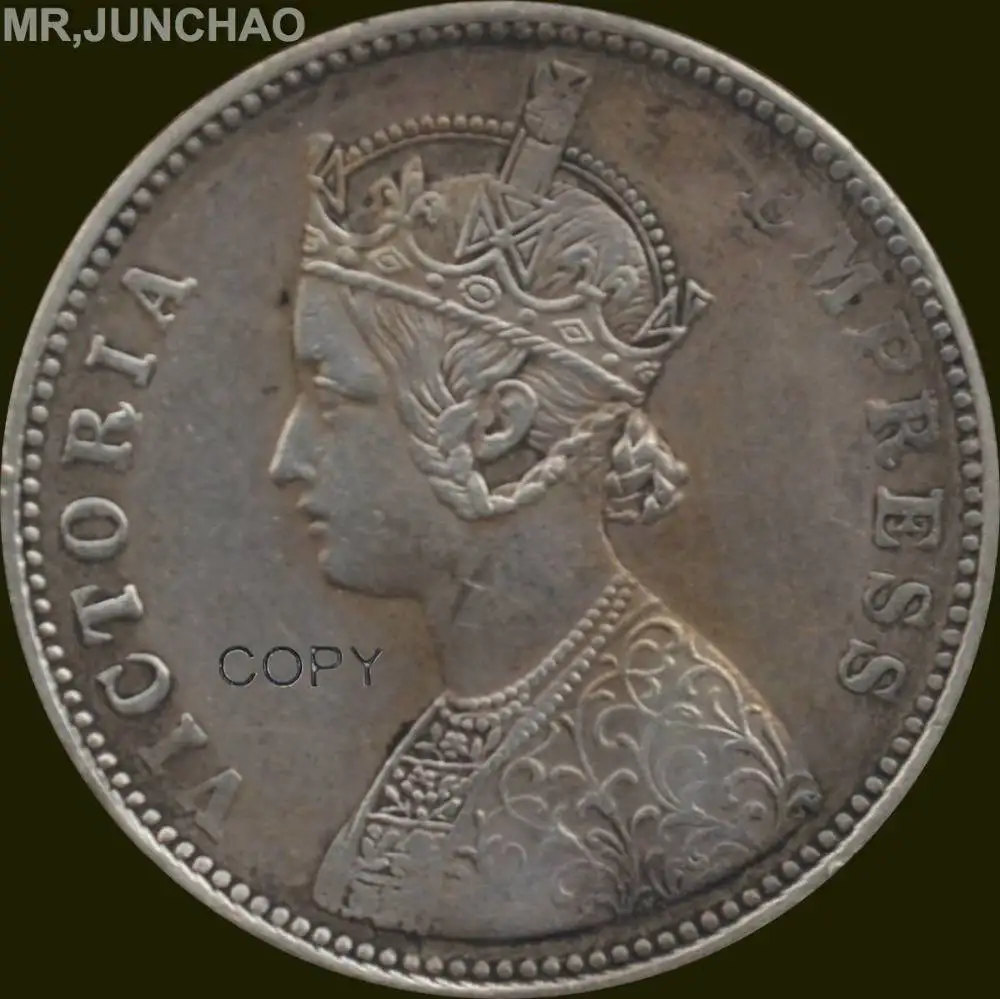 

India Coins Victoria Empress One Rupee 1893 90% Silver Copy Coin