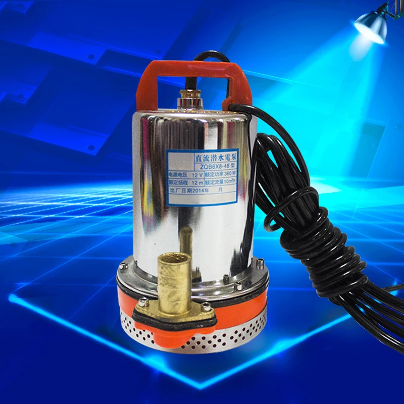 

DC 12V Submersible Pump Water Deep Stainless Steel Well Alternative Energy Solar Powered Submersible Pump