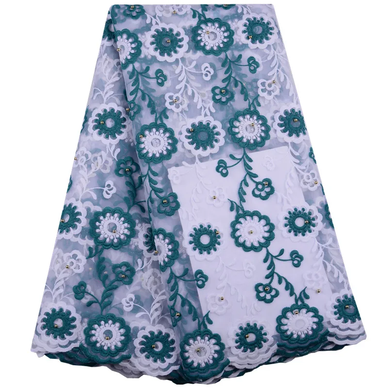 2019 Высококачественная африканская Тюлевая кружевная ткань детская розовая