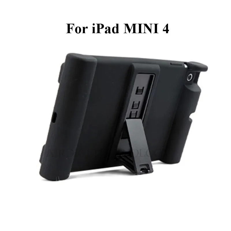 With Kickstand Для Apple Ipad Mini 4 7," защитный противоударный мягкий силиконовый чехол с держателем для рук для дома, детей, школьников, геймеров - Цвет: With Kickstand