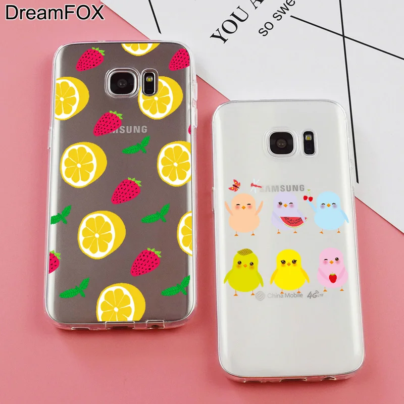 Dream Fox K348 горячий клубничный Мягкий ТПУ силиконовый чехол для samsung Galaxy Note S 6 7 8 9 Edge