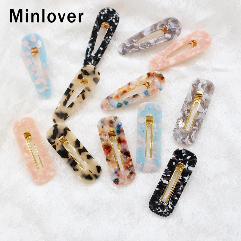Minlover корейские пустые геометрические заколки Водосберегающие для волос