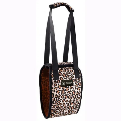 leopard Поводок для собак, подтяжка, ACL, фиксатор для поддержки задних ног, для пожилых, хромающих, для питомцев, для помощи собакам, для восстановления, подъемный поводок, поводок - Цвет: leopard