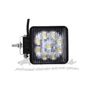 wholesale 9LED 27W Square universal Spotlight daytime running light 12-24V high power LED white color in free shipping | Автомобили и
