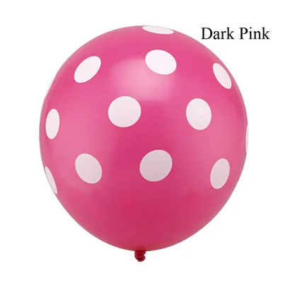 20 шт./лот 12 дюймовые латексные воздушные шары в горошек надувные с принтом для