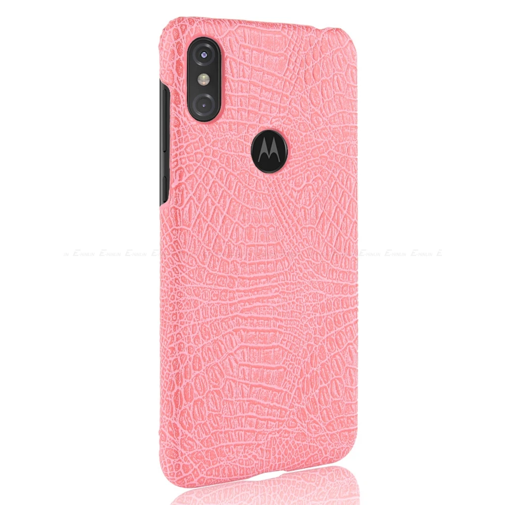 Жесткий кожаный чехол из крокодиловой змеиной кожи для Motorola Moto One power E5 G7 G6 G5S G5 G4 Z Z2 Play X4 X C Plus