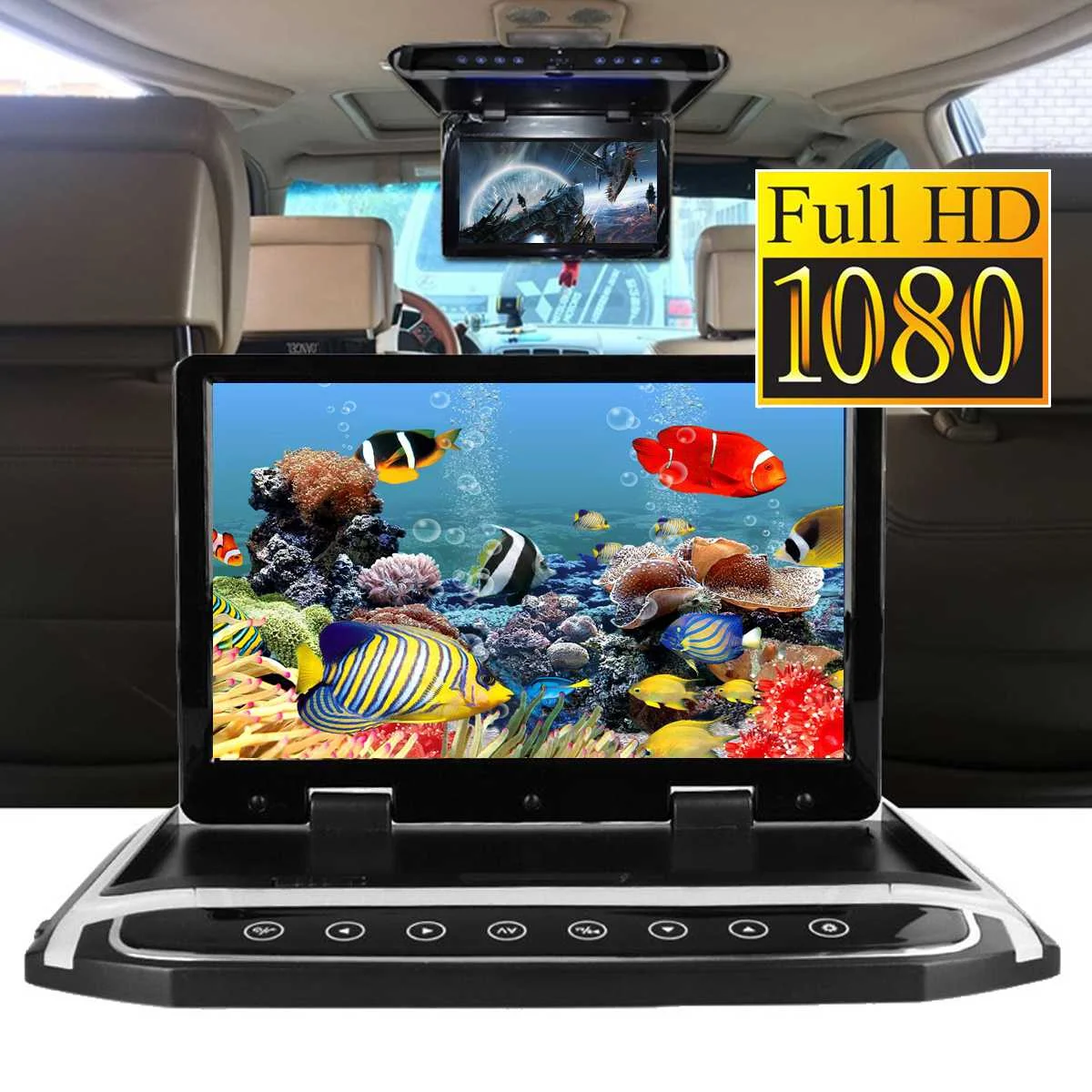 15," широкий HDMI Автомобильный потолочный откидной монитор на крышу, крепление на крышу, откидной монитор 1920*1080