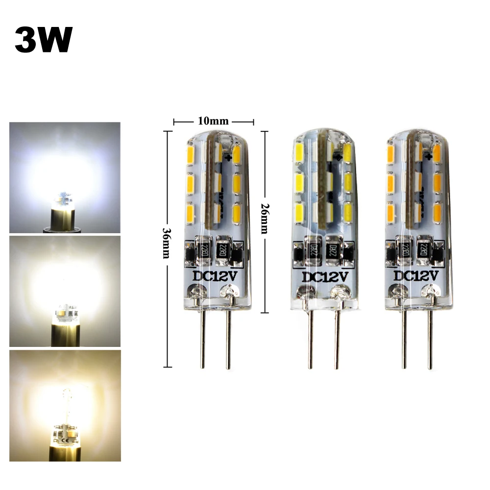 Светодиодный светильник G4 DC12V 3 Вт 24 светодиодный s Mini Casule кукурузная лампа 3014SMD