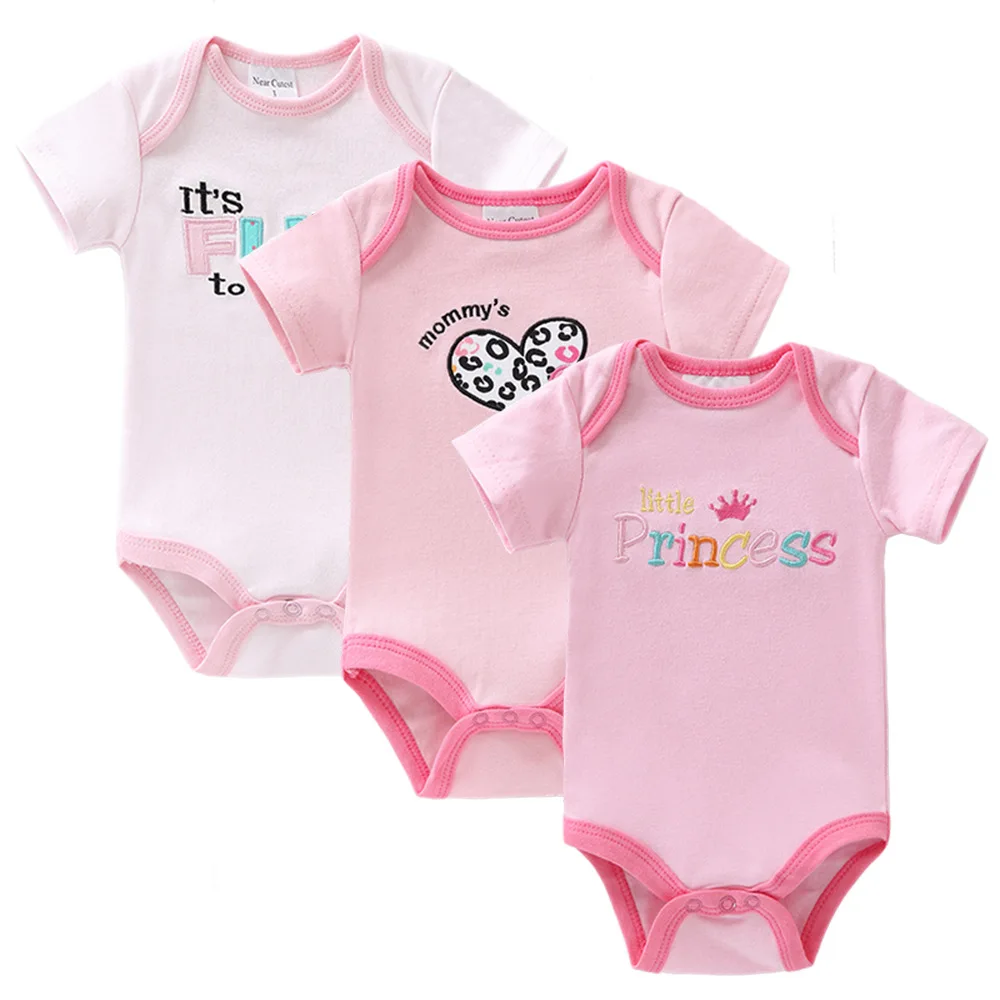 Детский комбинезон с коротким рукавом 3 шт./лот|baby wear|boy girl clothesbaby rompers |