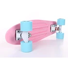 Скейтборд Pastel Mini Cruiser, 22 дюйма, пластиковый Лонгборд в стиле ретро, для мальчиков и девочек