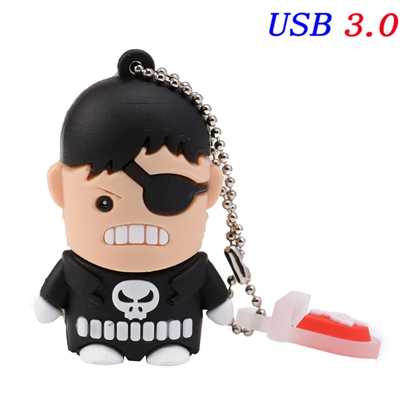 T7 JASTER USB 3,0 мультяшный Супермен Spiderman Бэтмен Капитан Америка силиконовый USB флеш-накопитель 64GB 4GB16GB 32GB USB - Цвет: T7