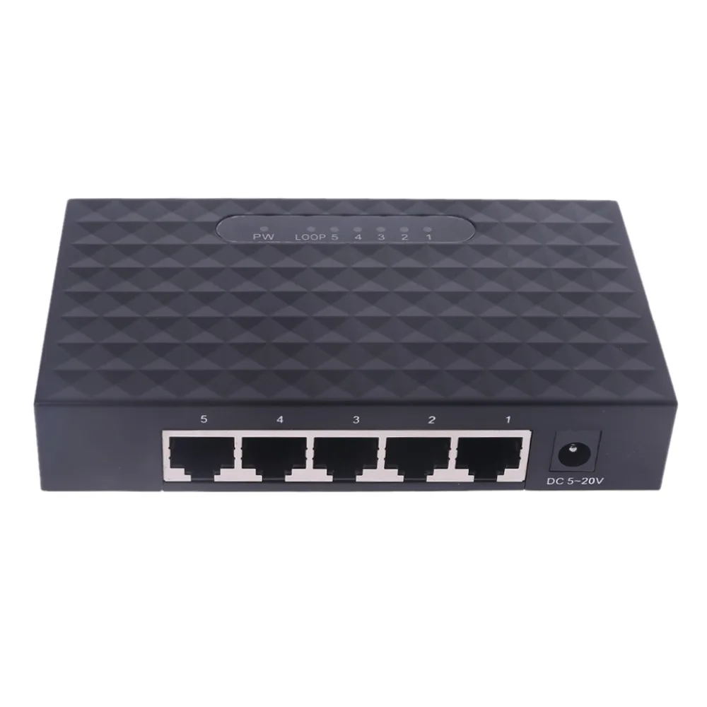 Планшет-5 в постоянного тока 5 портов RJ-45 10/100/1000 гигабит Ethernet сетевой коммутатор