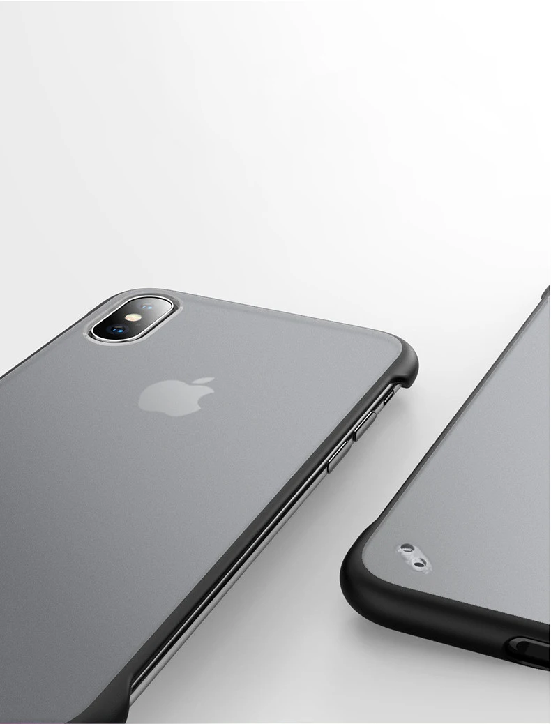 Матовый Прозрачный чехол для телефона без оправы для iphone 7, 8, 6, 6 s, 6 s Plus, чехол для Apple Coque, iphone XR, X, XS, Max, 11 Pro, Max, чехол