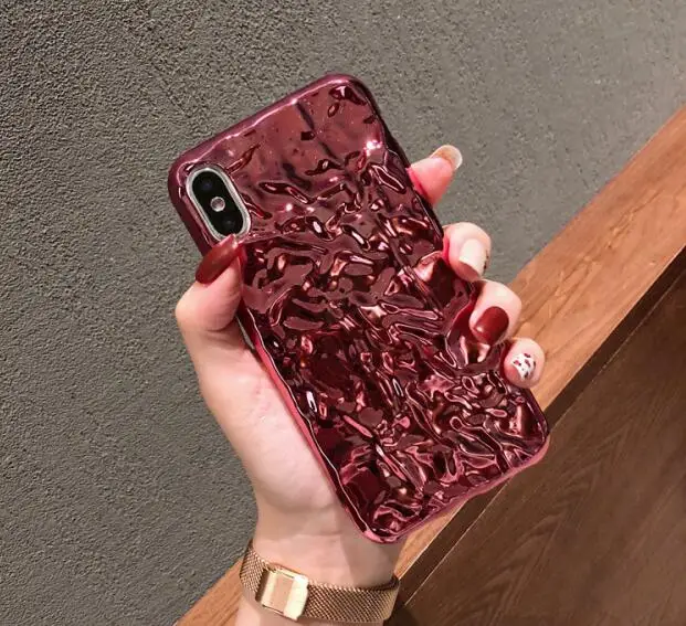 Rosegold Thin Foil Plating Phone Case for Iphone Xs Max Xr Glitter Soft Silicon 6s 7 8plus X Shell Back Cover | Мобильные телефоны