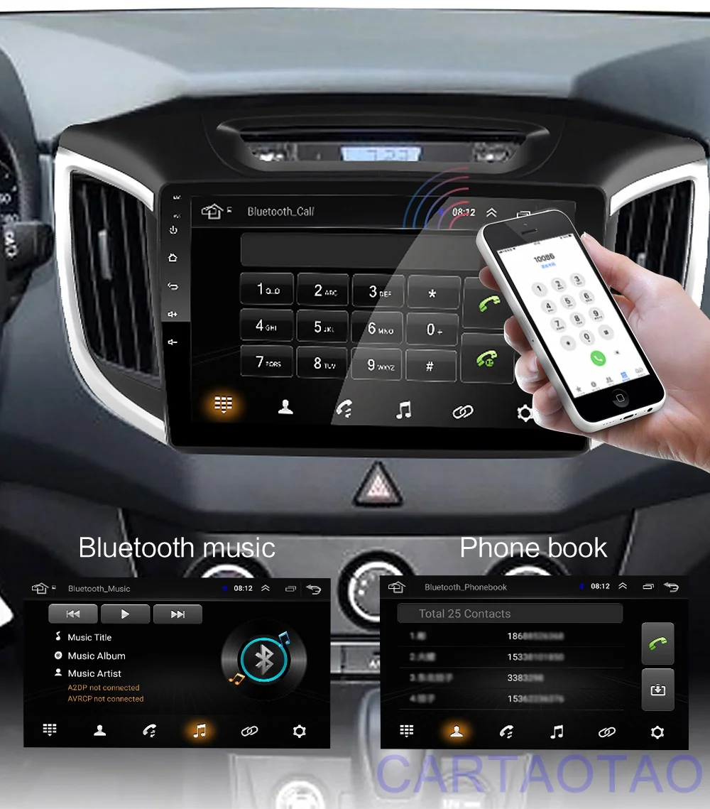 2G+ 32G 10," 2din Android 8,1 GO автомобильный dvd-плеер для hyundai Creta IX25 автомобильный Радио gps навигация wifi Bluetooth MP5 плеер