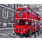 Алмазная 5D картина Лондонский винтажный автобус, вышивка крестиком с полными квадратнымикруглыми стразами, 5D стразы, декоративный подарок
