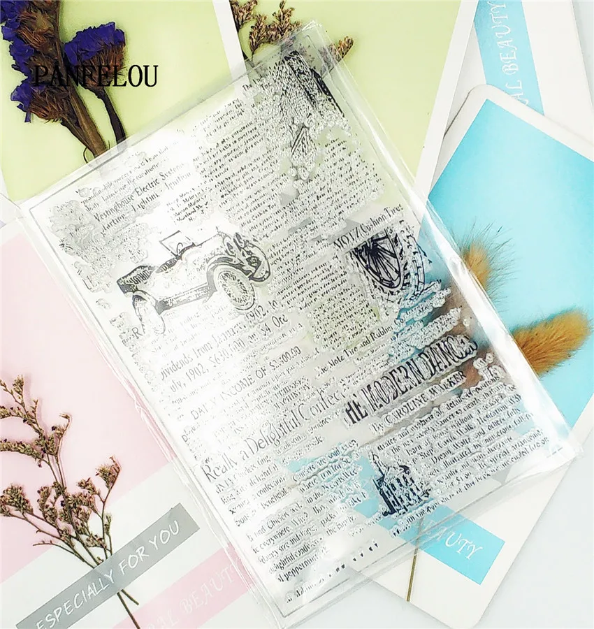 PANFELOU грузовик газета Прозрачная силиконовая резина прозрачные штампы