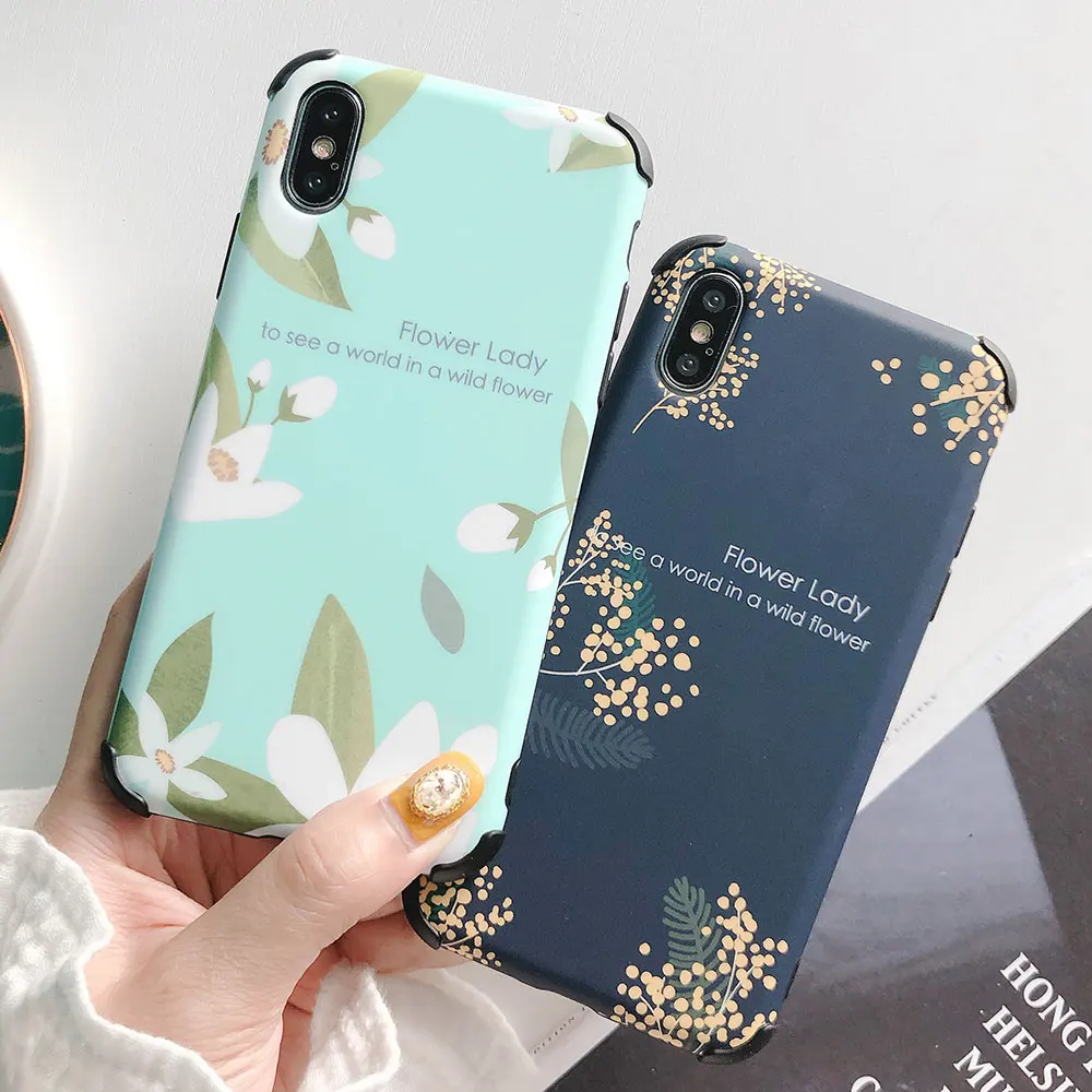 KISSCASE Модный цветочный чехол для телефона iPhone XS Max XR X 7 8 Plus skokproof IMD задняя крышка 6 6S