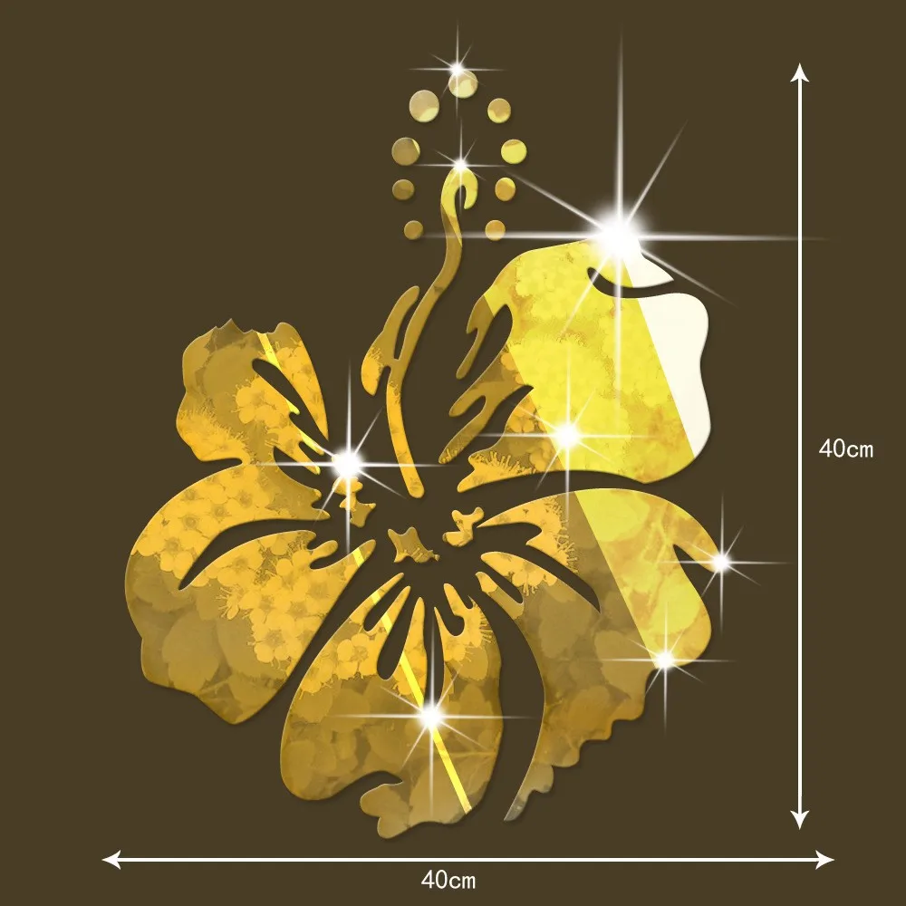 Зеркальные настенные Стикеры пластиковые 3d наклейки сделай сам с пионами