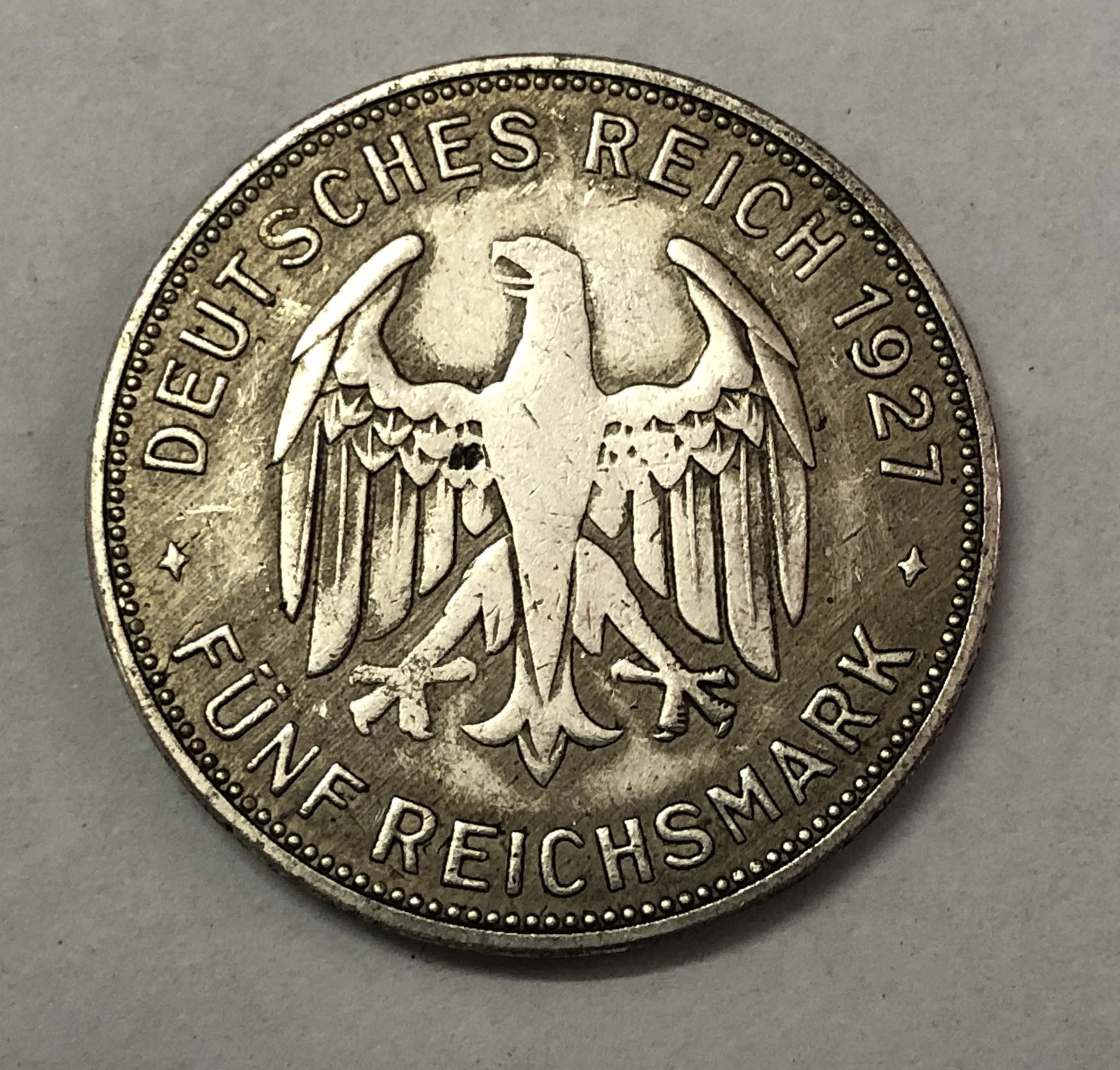 1927 F Германия 1871 1948 5 дюймовая копировальная монета имперского университета