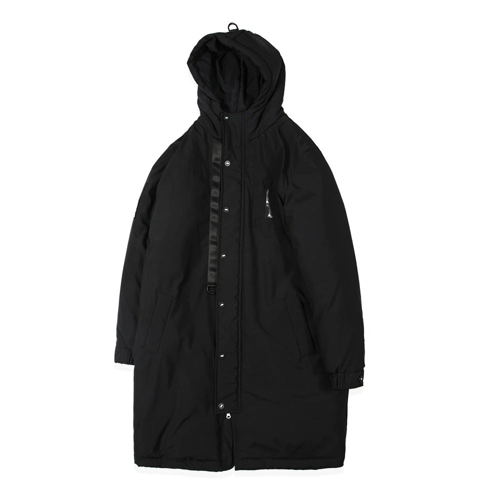 Популярный бренд Мужская зимняя Свободная куртка с капюшоном принтом