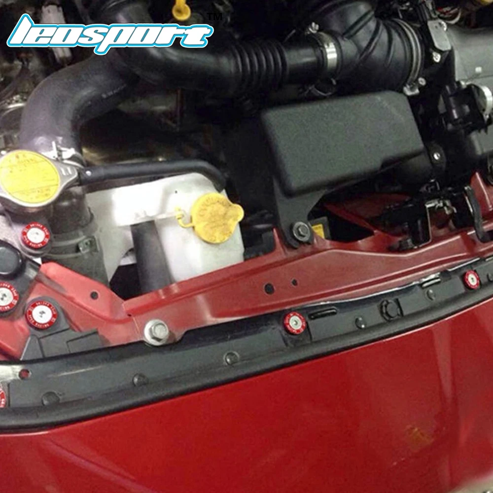 Leosport 10 шт/упаковка JDM стильные алюминиевые шайбы и болты для крыла Honda Civic Integra RSX EK