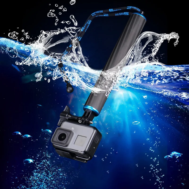 Smatree F1 Водонепроницаемая плавающая рукоятка из углеродного волокна для GoPro Hero