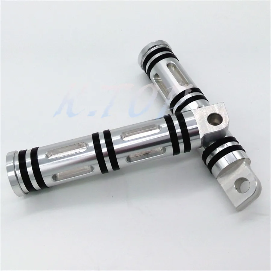 Chrome Motorcycle CNC Billet Aluminum Cut Foot Rest Pedal Footpeg For Harley Sportster 883 1200 Touring Dyna &amp Softail | Автомобили и