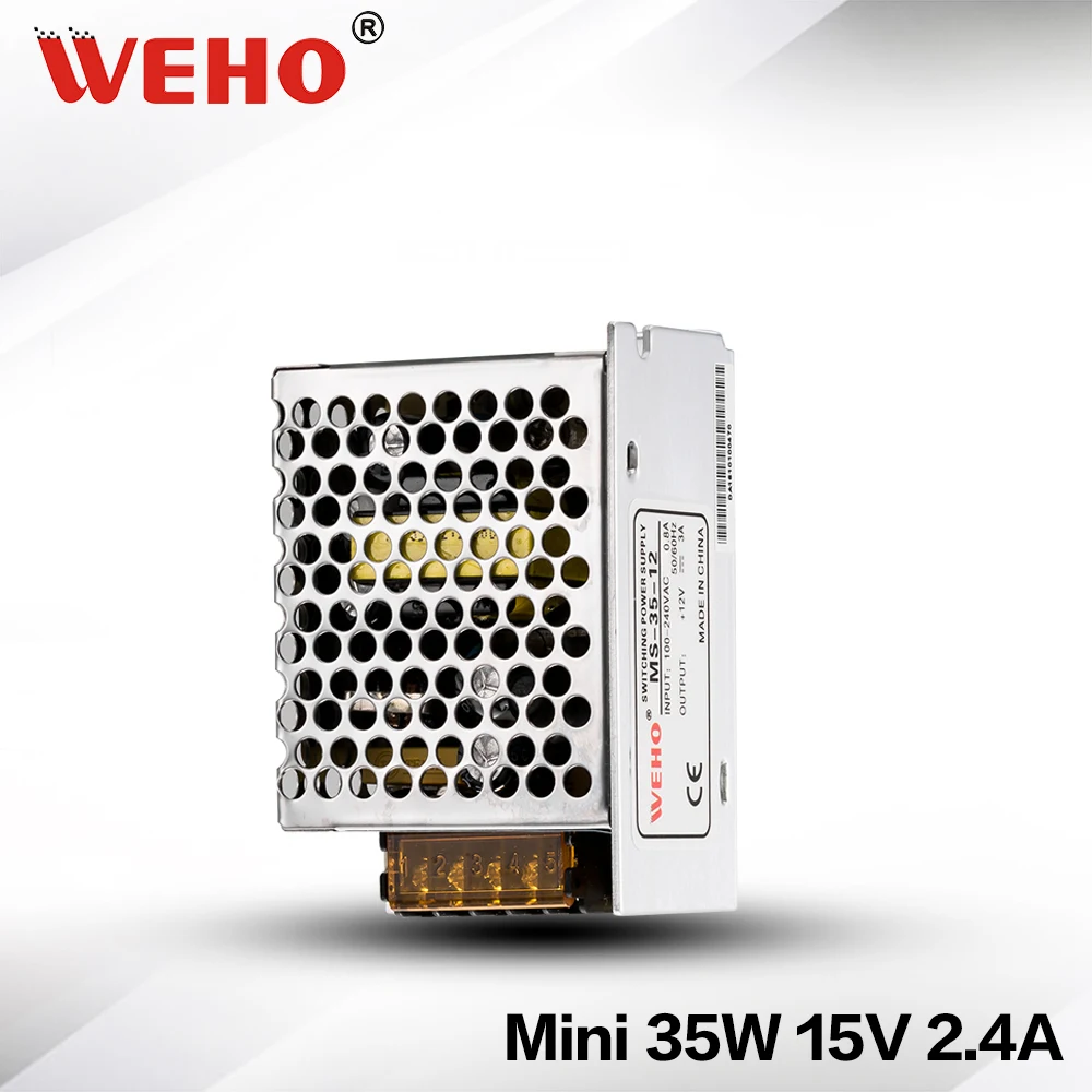 (MS 35 15) Заводская розетка Миниатюрный блок питания 15v 35w|power supply|power supply 15vsupply power |