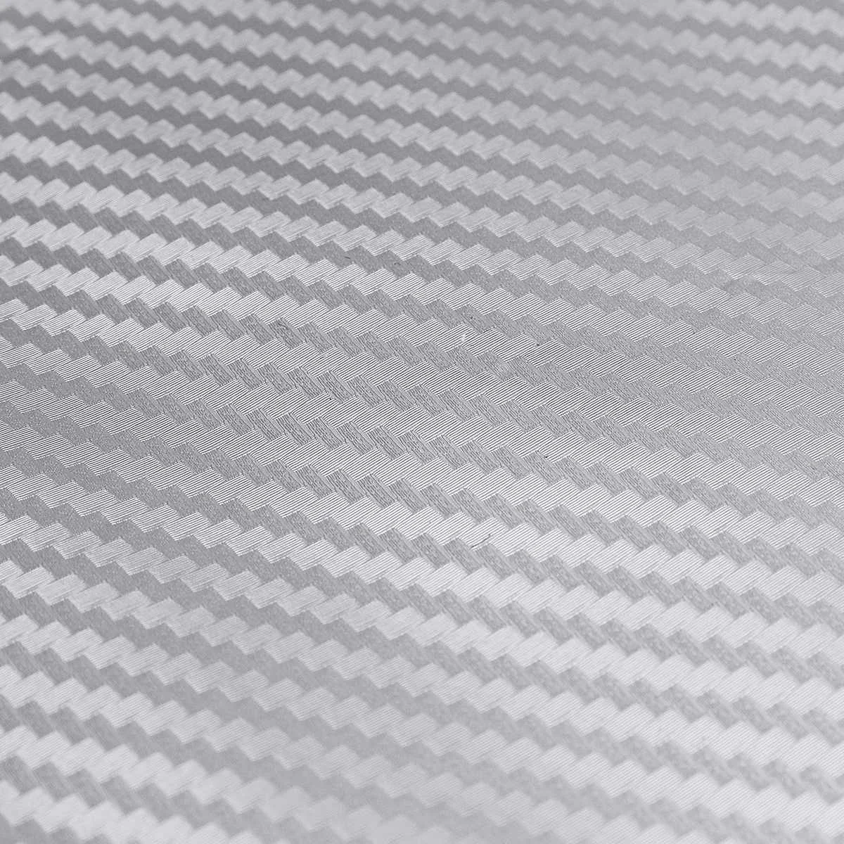 Серебристый 127x30 см 3D виниловая пленка из углеродного волокна для автомобиля, мотоцикла, рулонная пленка, наклейка из фольги, аксессуары для стайлинга автомобилей, водонепроницаемые - Название цвета: Серебристый