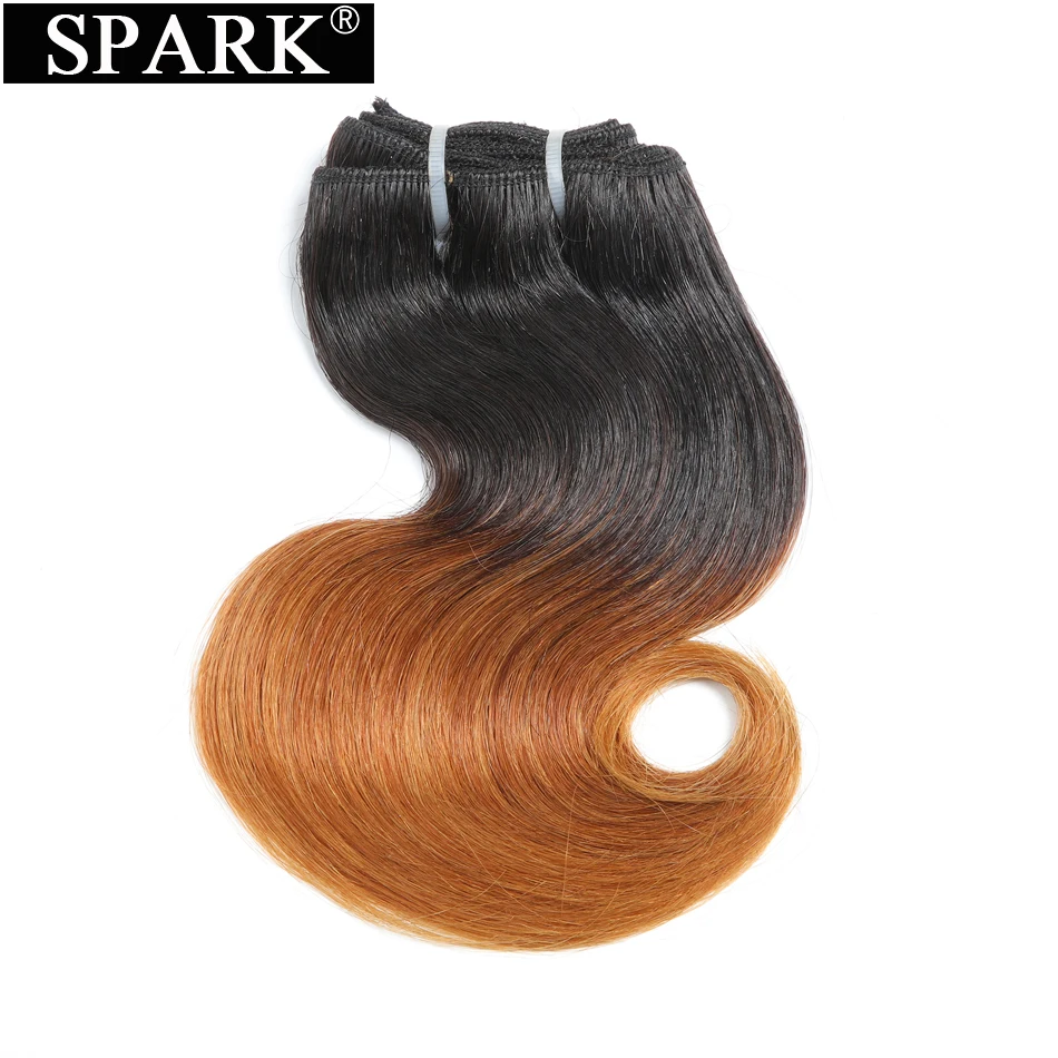 Spark Ombre бразильские пучки волнистых волос 50 г/шт. 1B/27 &amp 1B/30 remy волосы для
