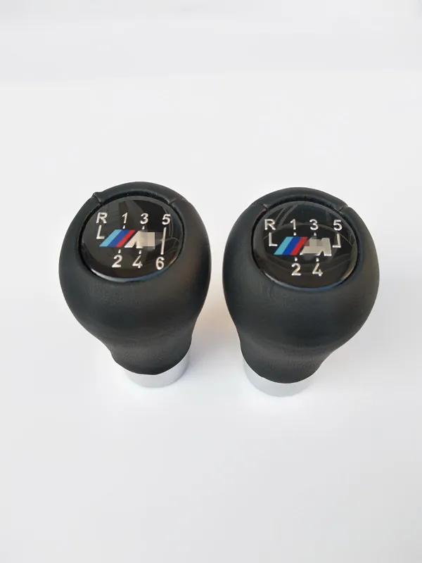 M Логотип из искусственной кожи Шестерни рукоятка рычага переключения передач