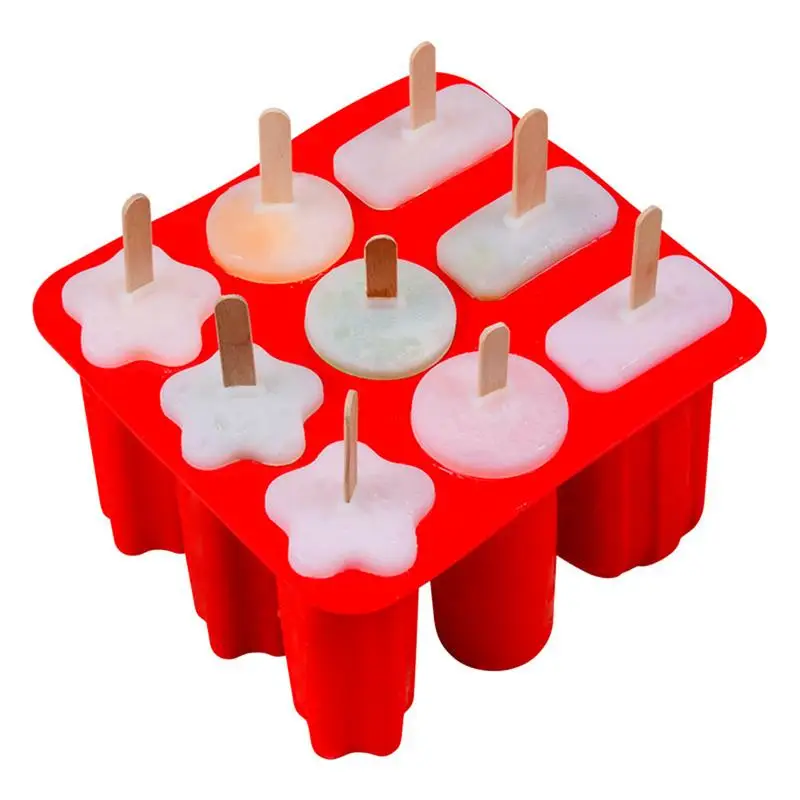 B Новые горячие Popsicle Силиконовые формы ручной работы кубики мороженого 2 типа многоразовый лед формы для крема палочки для сладостей - Цвет: B