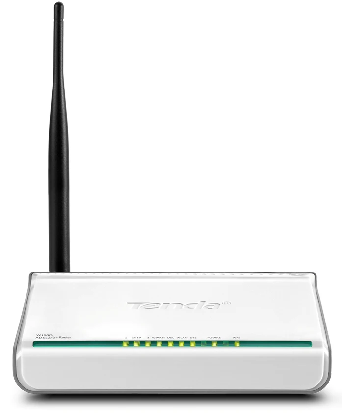 English Firmware 6000V lightning protection Tenda W150D 150M Wireless 150Mbps ADSL2+Gateway All-In-1 Modem Router 802.11ngb | Компьютеры и