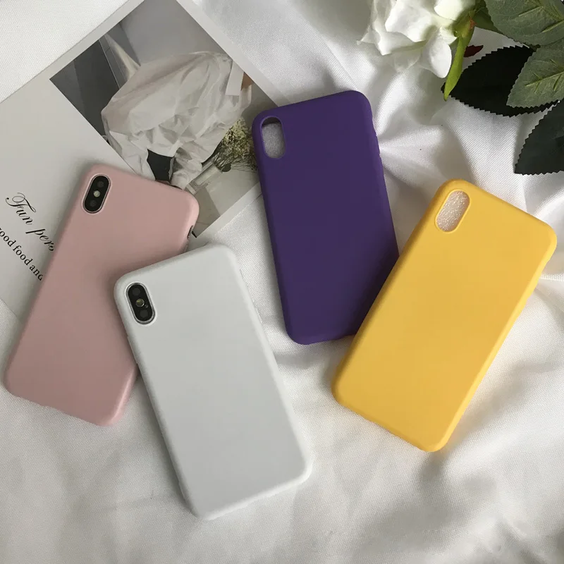 TIZMYIL 2019 Телефон чехол для iPhone 7 6 6s 8 X Plus XR XS Max простой сплошной цвет Ультратонкий