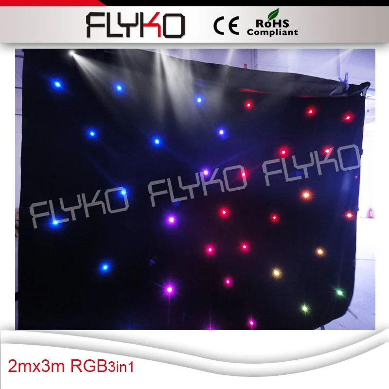 FLYKO STAGE 2016 Горячая Распродажа Светодиодная звезда ткань/светодиодная занавеска